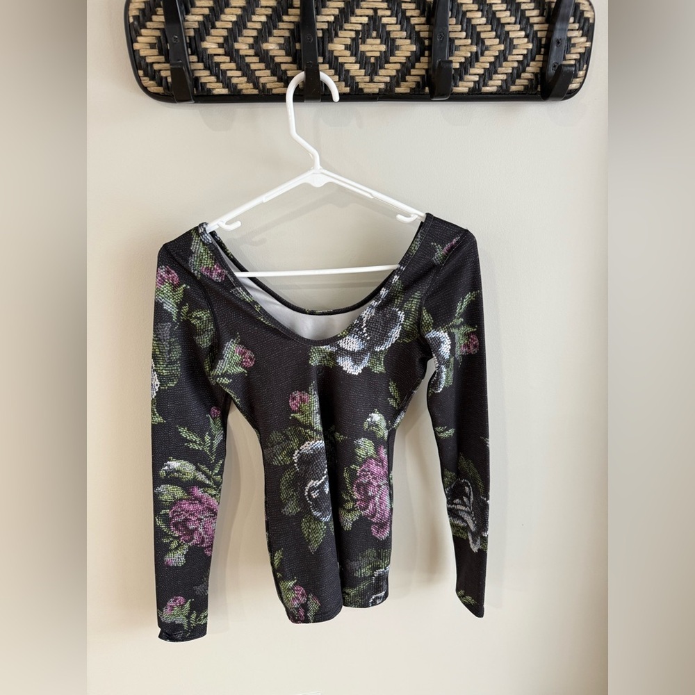 Lululemon Scoop Back Long Sleeve - Garden Party Smooth Multi Print - Size 4 - Picture 8 of 12